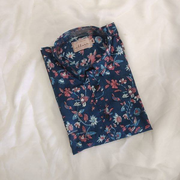 Blue Jaal Printed Shirt