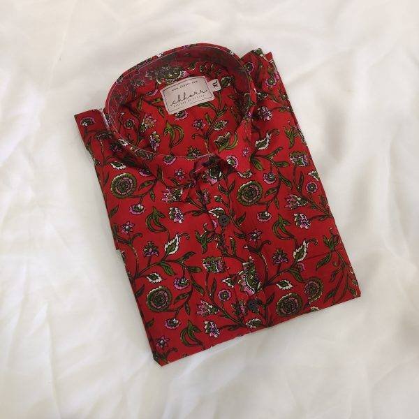 Rust Jaal Printed Shirt