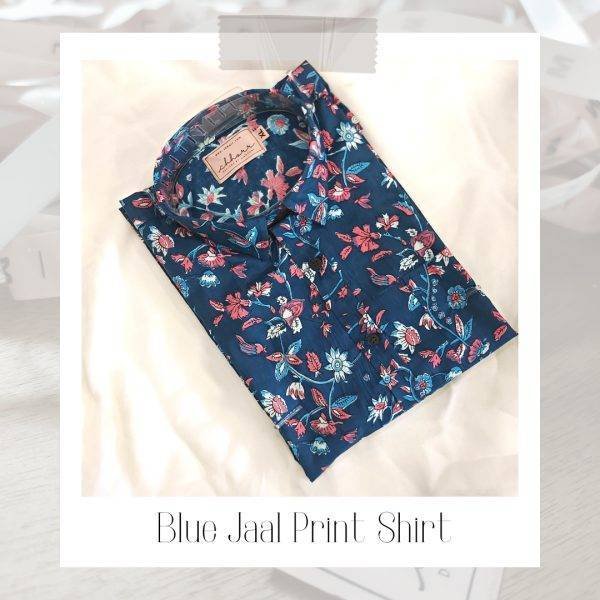 Blue Jaal Printed Shirt