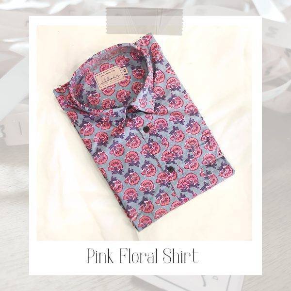 Pink Floral Printed Shirt