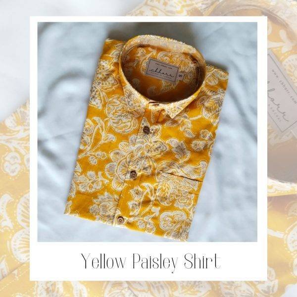 Yellow Paisley Printed Shirt