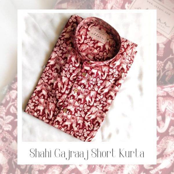 Shahi Gajraaj Printed Short Kurta