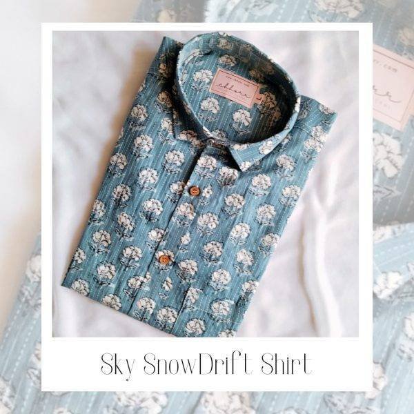 Sky SnowDrift Printed Shirt