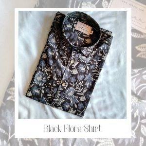 Black Floral Printed Shirt