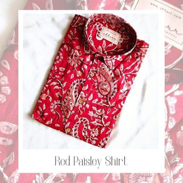 Red Pailsey Printed Shirt