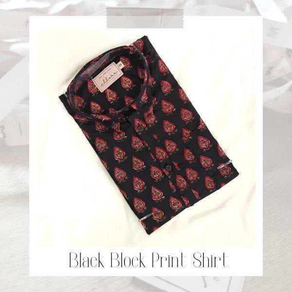 Black Block Printed Shirt