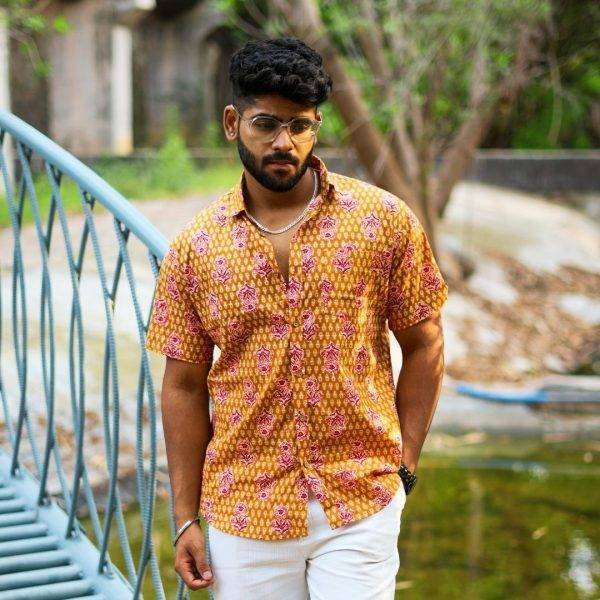 Yellow Double Printed Shirt