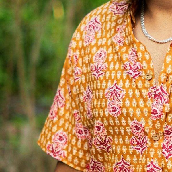 Yellow Double Printed Shirt