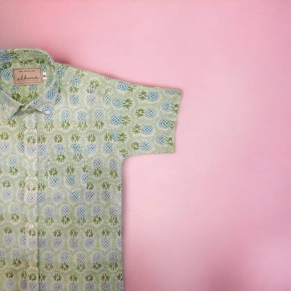 Green Pineapple Shirt for Kids